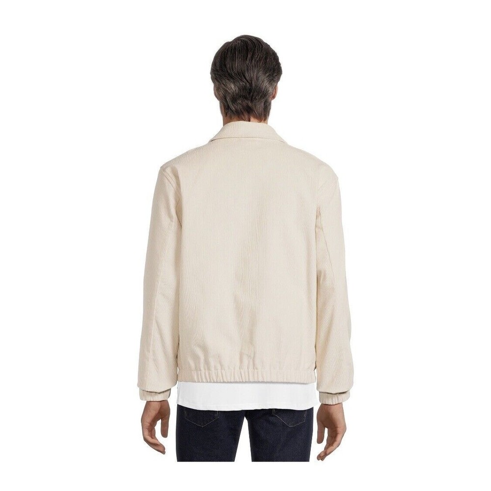 NEW MEN George Cream Soot Corduroy Full Zip Jacket Medium - Picture 5 of 14